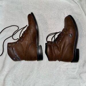 Justin Boots Women's Brown Lace-Up Boots